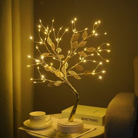 Creative Tree Lamp Pearl Tree Lamp Pekskärmslampa Sovrumslampa Presentbod Lampa Dekoration Lampa Bordslampa #4