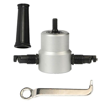 Justerbart plåtsax borr tillsats används för att skära såga metall