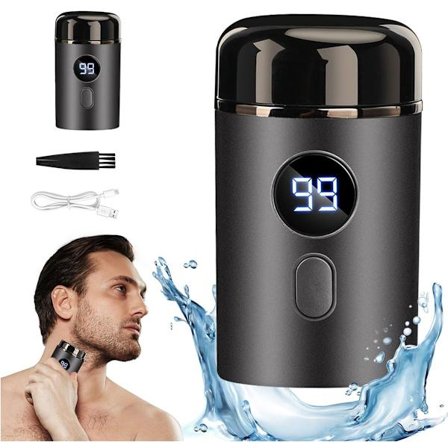 ING barbermaskin elektrisk barbermaskin Inkluderer ett ekstra hode Oppladbar via USB for våt og tørr bruk Sølvfarget barbermaskin for og bruk