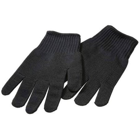 CDQ Kevlar- og rustfrit stål M sorte beskyttelseshandsker til mænd