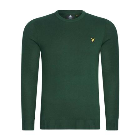 Lyle & Scott Trui- L Cotton Merino Crew Jumper , Groen , Heren , Maat: M