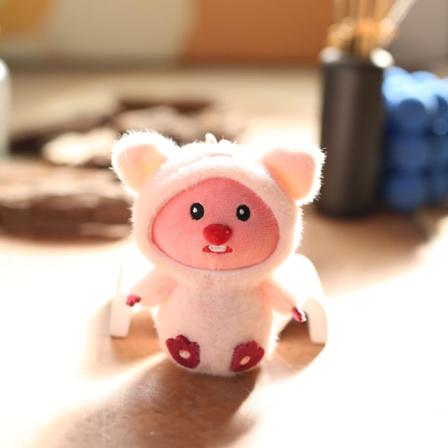 Loopy Pink Beaver nyckelringar plyschdocka 12 cm 06#