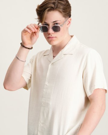 RYVLS Benjamin Linen SS Shirt Beige Skjorter Gutt - Kids Brand Store