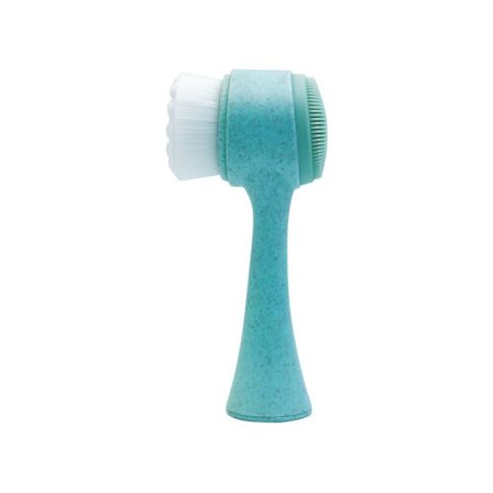 Kaksipakkaus silikoninen kasvojen puhdistusharja – kaksipuolinen pehmeä harjasuikale kuorintaan ja hierontaan, syväpuhdistus ihohuokosille Green