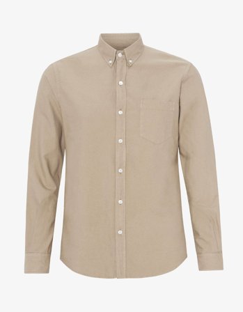 Organic Button Down Shirt - Oyster Grey - 2XL