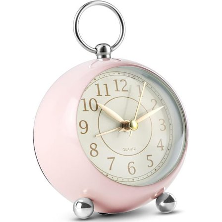 Neucox Stille Nattbordsklokker Batteridrevne Stille Skrivebordsklokker Analog Vekkerklokke Soverom Retro Vekkerklokke Enkel Høy