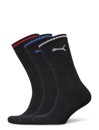 Puma Crew Sock Stripe 3P Underwear Socks Regular Socks Musta PUMA