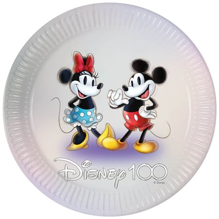 Disney 100 Paperilautaset 23 cm 8-pack