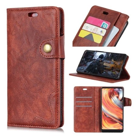 iPhone 9 Plus Villihevos Rakenne Synteetti Nahkainen Lompakko Suojakotelo - Ruskea