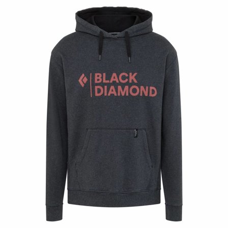 Black Diamond Men's Stacked Logo Hoody Men long-sleeved sweaters Black M