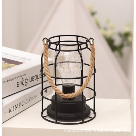 Kuparilangan LED-lyhty, USB- tai paristokäyttöinen sänky- tai käsilamppu - lämmin valkoinen