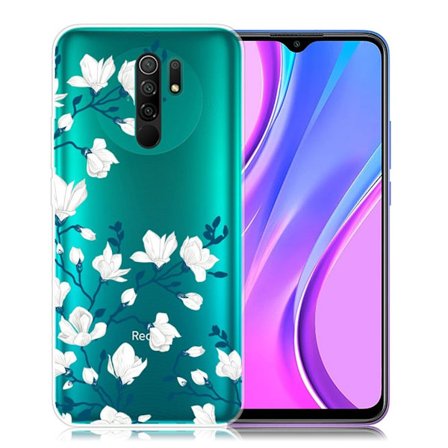 Deco Xiaomi Redmi 9 skal - Vit Blomma