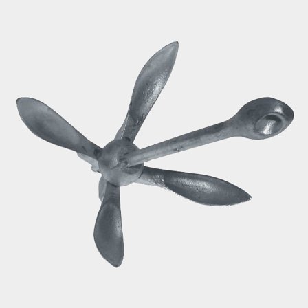 Draggankare 1852-Marine Savdragg, galvaniserat stål, 10 kg + schackel