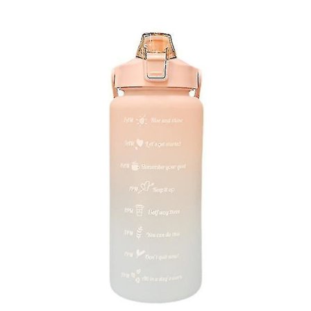 2st Gradient Färg Stor Kapacitet Plast Bomb Lock Vattenkopp Halmkopp