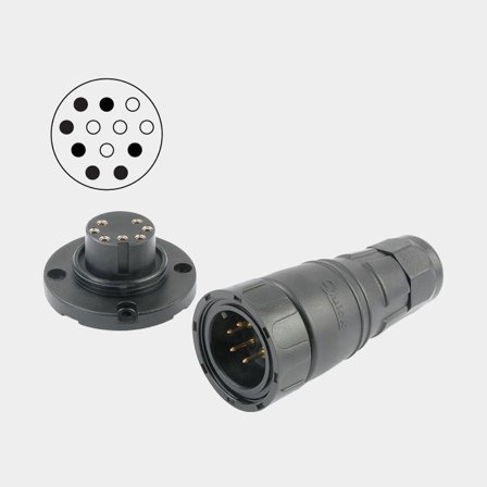 Presa da ponte Quick, 7 poli, 5 A, 48 V, contatti placcati in oro, con coperchio in plastica