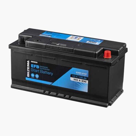 Biltema - Startbatteri EFB 12 V 105 Ah