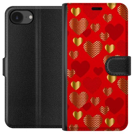 Yhteensopiva Lompakkokotelo Apple Apple iPhone 16e GoldenHearts
