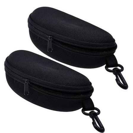 2 stk Glidelås Brille Solbriller Hard Case Oppbevaringsboks Holder Bærbar Beskytter