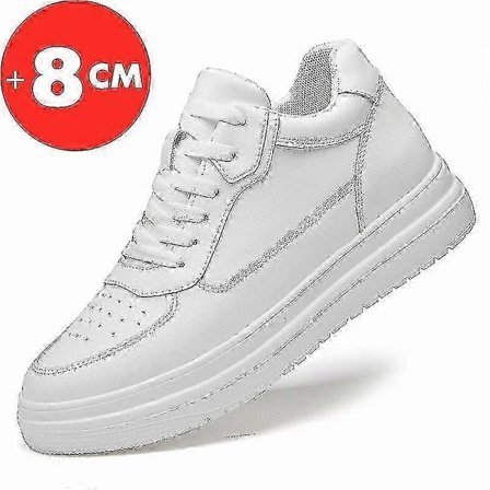 Løftesneakers Herre Høydeøkende Sko Høydeinnlegg 8cm Hvit Svart Høyere Sko Menn Fritid Mote Sport Pluss Størrelse 36-44-Perfet