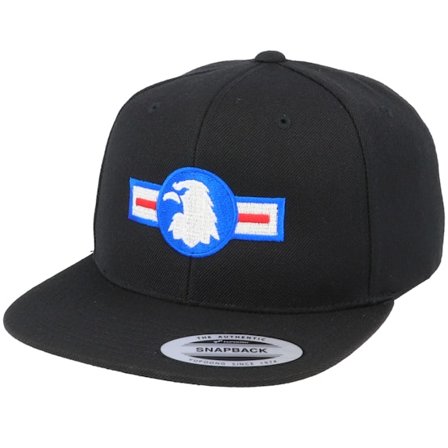 Army Head - Preto snapback Boné - Air Force Eagle Black Snapback @ Hatstore