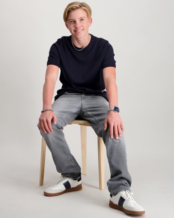 RYVLS Fine Knit Tee Blå Tröjor Kille - Kids Brand Store