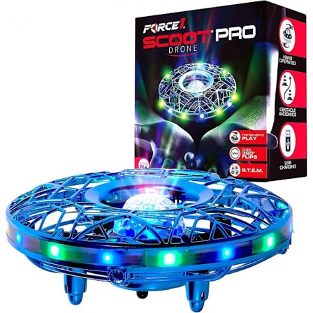 Scoot håndbetjent drone til børn eller voksne - håndfri bevægelsessensor mini drone, indendørs lille ufo legetøj flyvende bold drone (blå)