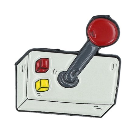 Cap Pins - Grau Zubehör - Arcade Joystick Metal Enamel Pin @ Hatstore