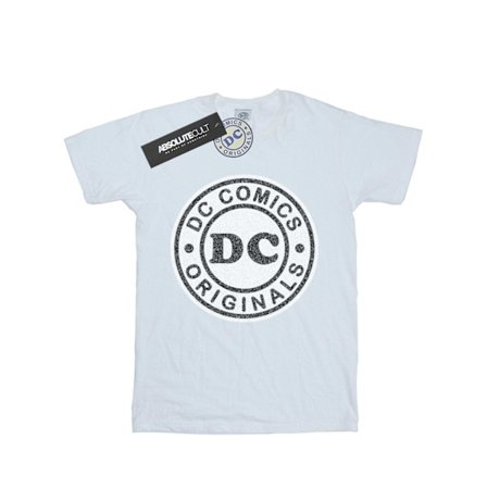 DC Comics Boys DC Originals Crackle Logo T-shirt 7-8 år Vit