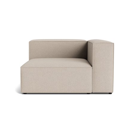 Lissabon Chaiselong Højrevendt Danubio Beige Sofa - Modulsofa med Kvalitetsstof og Flere Lag Skum - 130x130x72cm