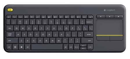Logitech Wireless Touch Keyboard K400 Plus - tastatur - Nordisk - svart Inn-enhet