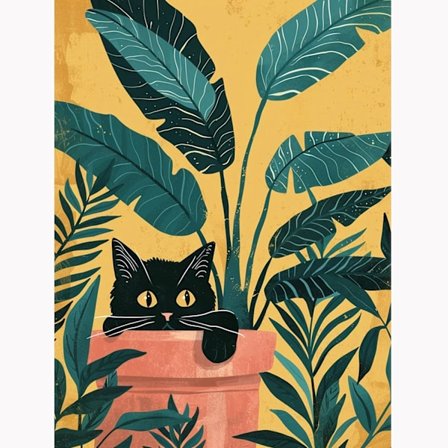 Fantasy Kat 5D Diamant Maleri Sæt - DIY Fuld Bor Hjemmeindretning til Soveværelse