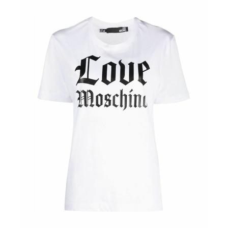 Love Moschino T-Shirts Hvid, Dame