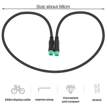 Elektrisk Sykkel Ebike 5 Pin Hann til Hann Display Skjøteledning Kontakt for Midtmotor BBS01/BBS02/