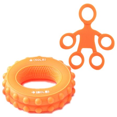 Grip Ring Trainer Fingerspenningssett ORANSJE