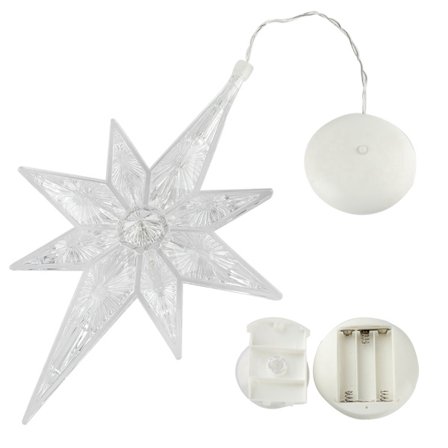 Batteridrevne julelys for vinduer, varmt lys med enkel installasjon og lavt strømforbruk, gjenbrukbar design LED-oppheng