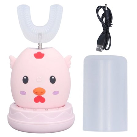 Söpö sarjakuva sähköhammasharja U-muotoinen 360 astetta silikonihammasharja Suunhoitotyökalu 6-12-vuotiaille