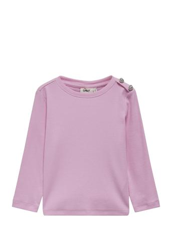 Kmgcheckie Life L/S Top Box Jrs Tops T-shirts Long-sleeved T-shirts Pink Kids Only
