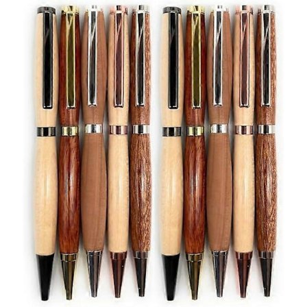 Slimline pen-sæt til trædrejning, flere finish, 7 mm dreje-pen-sæt