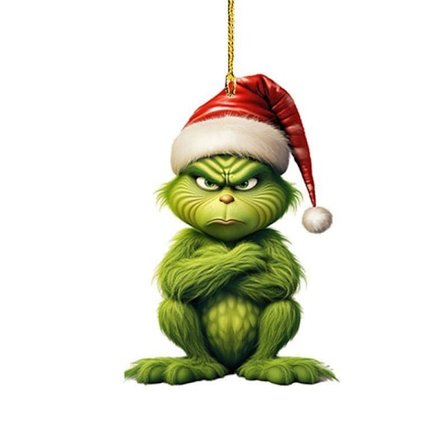 2D Grinch Baby Anheng Julepynt Juletrepynt Anheng