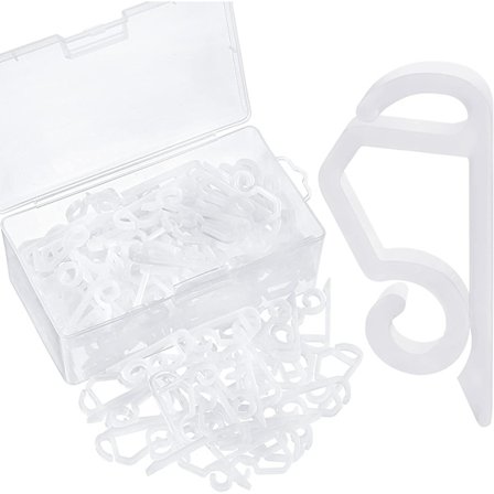 (Hvid, 100) Julelysklemme Udendørs Tagrende Krog Udendørs Vejrbestandig Lyssklemme Ferielysklemme til Juledekoration