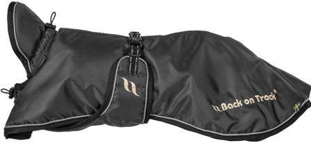 Back on Track Stanley Regndekken til hund Foret Svart 40-50 cm