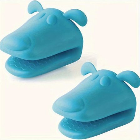 2 stk. Silikone Grydelapper Varmebestandige, Silikone Grydeunderlag til Køkken, Grydelapper Gummi Ovn Handske, Køkkenhandsker Nypvantar, Sød Do [DB] 