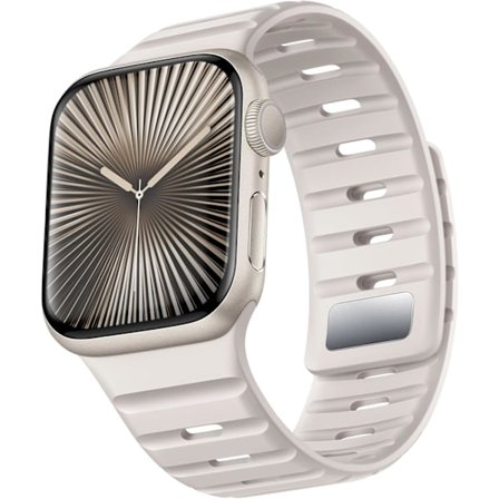 Silikonmagnetiska armband kompatibla med Apple Watch Band 41mm 40mm 38mm för män och kvinnor, Sportjusterbart loopband