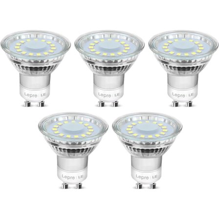 LED-pære, kald hvit 5000K, 4 Watt 325lm energisparende GU10 LED-pære, 110° bred stråle, ikke dimbar, 10-pakning