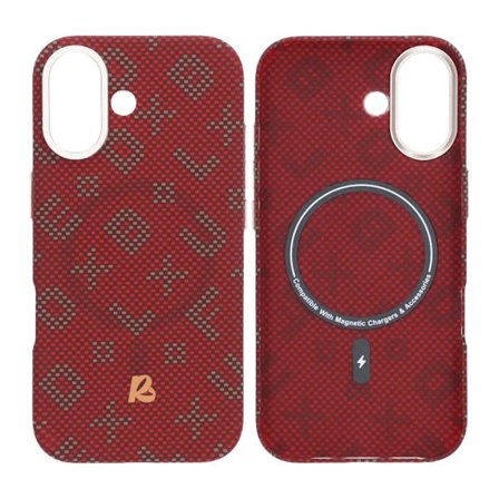 Gilded Magnetic Case For iPhone 17 Letter Red