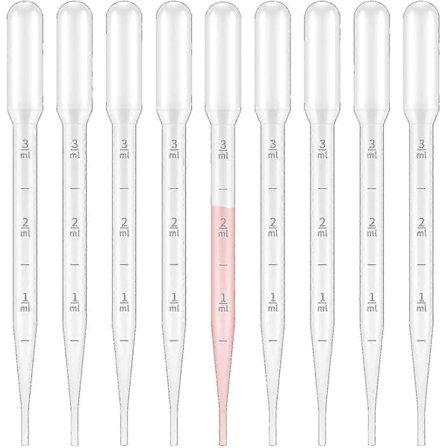 100 stk. pipetter, transparente graduerede pipetter, overførselspipetter