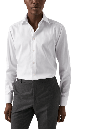 Eton Signature Twill-skjorta Slim Fit, Cut Away-krage Skjortor Herr Vit 44