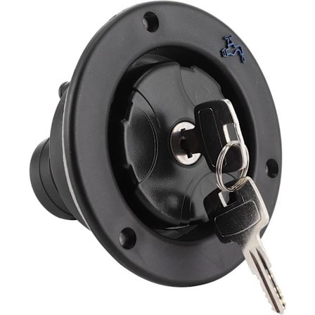 RV-vesilukittava 80 mm:n vedenpitävä vesitulppa, täyttöastia, jossa on 2 avainta, sopii 38 mm:n vesiputkiin, 30-40 mm:n ovipaneeli matkailuautoille, 