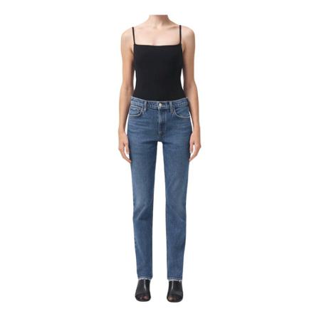Agolde, Straight Trousers Blauw, Dames, Maat:W28
