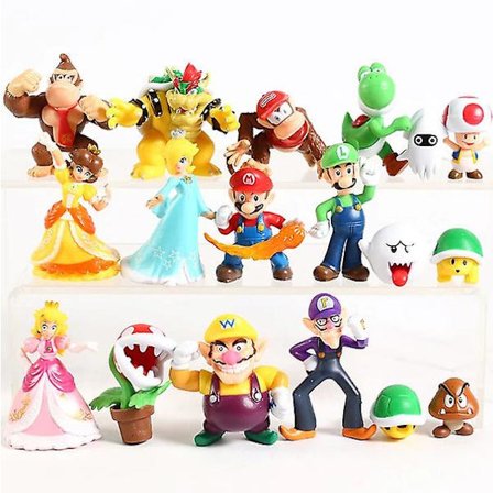Super Mario Figurleksak Modellprydnader